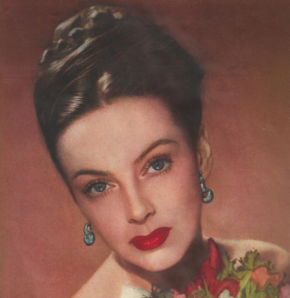 Advert by Jennifer Graham Cosmetics showing classic '40s look Women's 1940s makeup