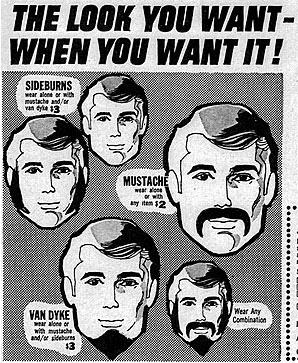 Fake moustache advert